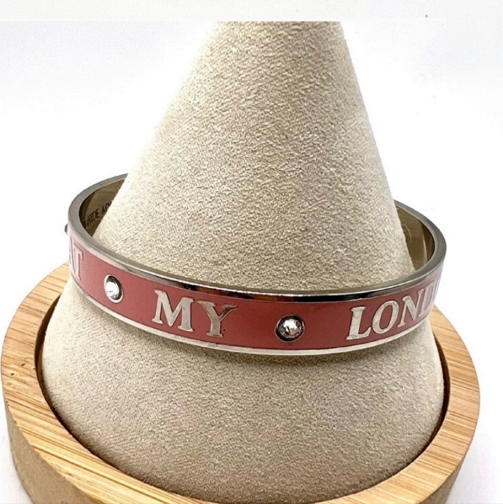Brighton "MY FLAT IN LONDON" Bangle Bracelet: Pink, Pre-owned